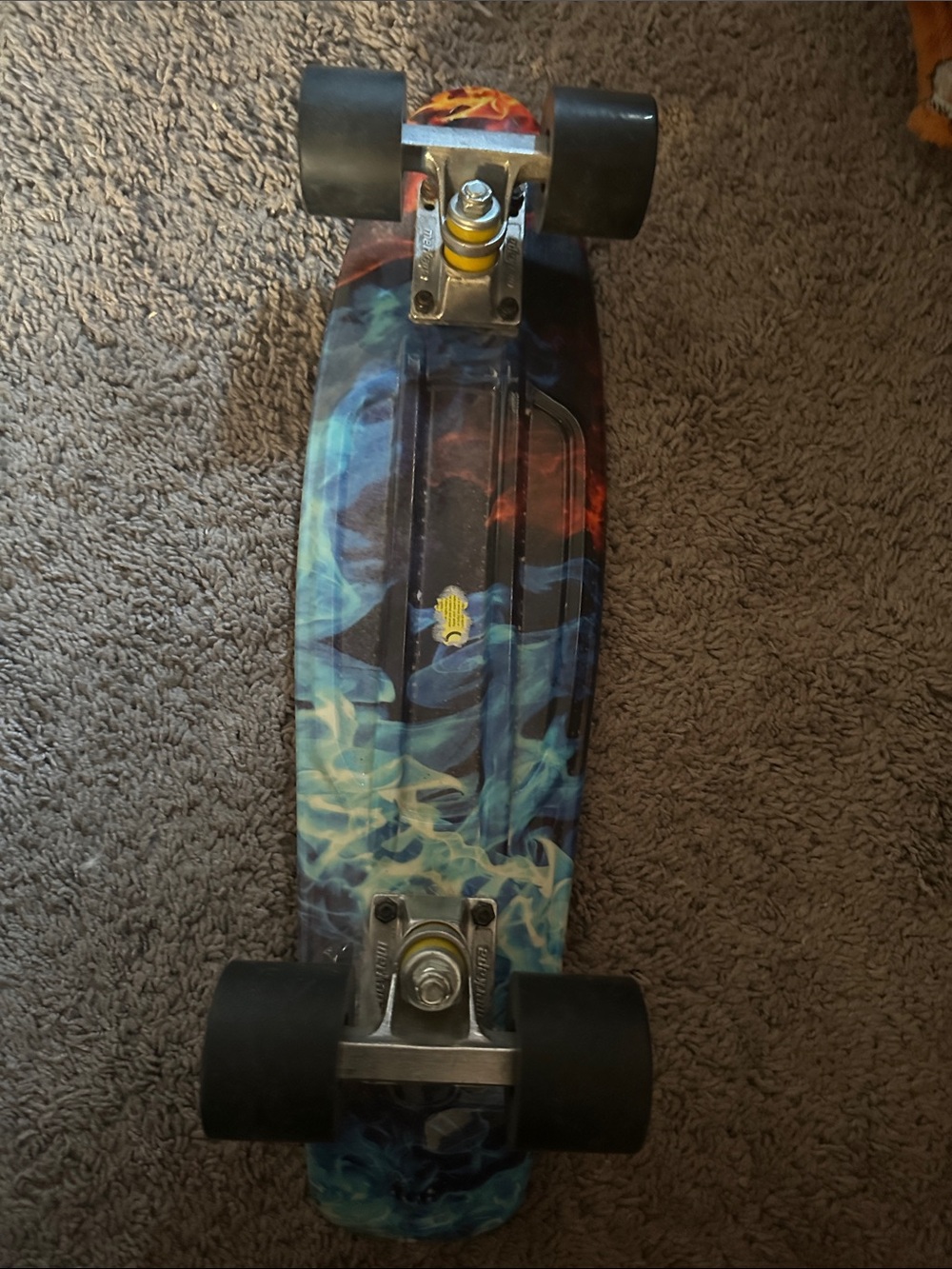 Galaxy-Print Cruiser Deck in Orange and Blue - Picture 3 of 3